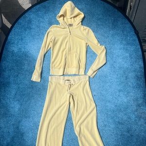 Juicy Couture Vintage Terry Y2K Butter Yellow Tracksuit